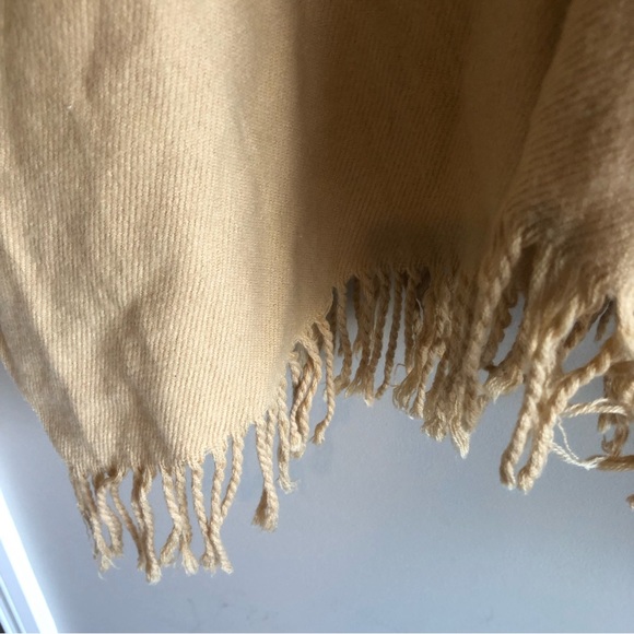 Beautiful lite brown fringed wrap/shawl cover perfect for those fall days/nights - Picture 9 of 16